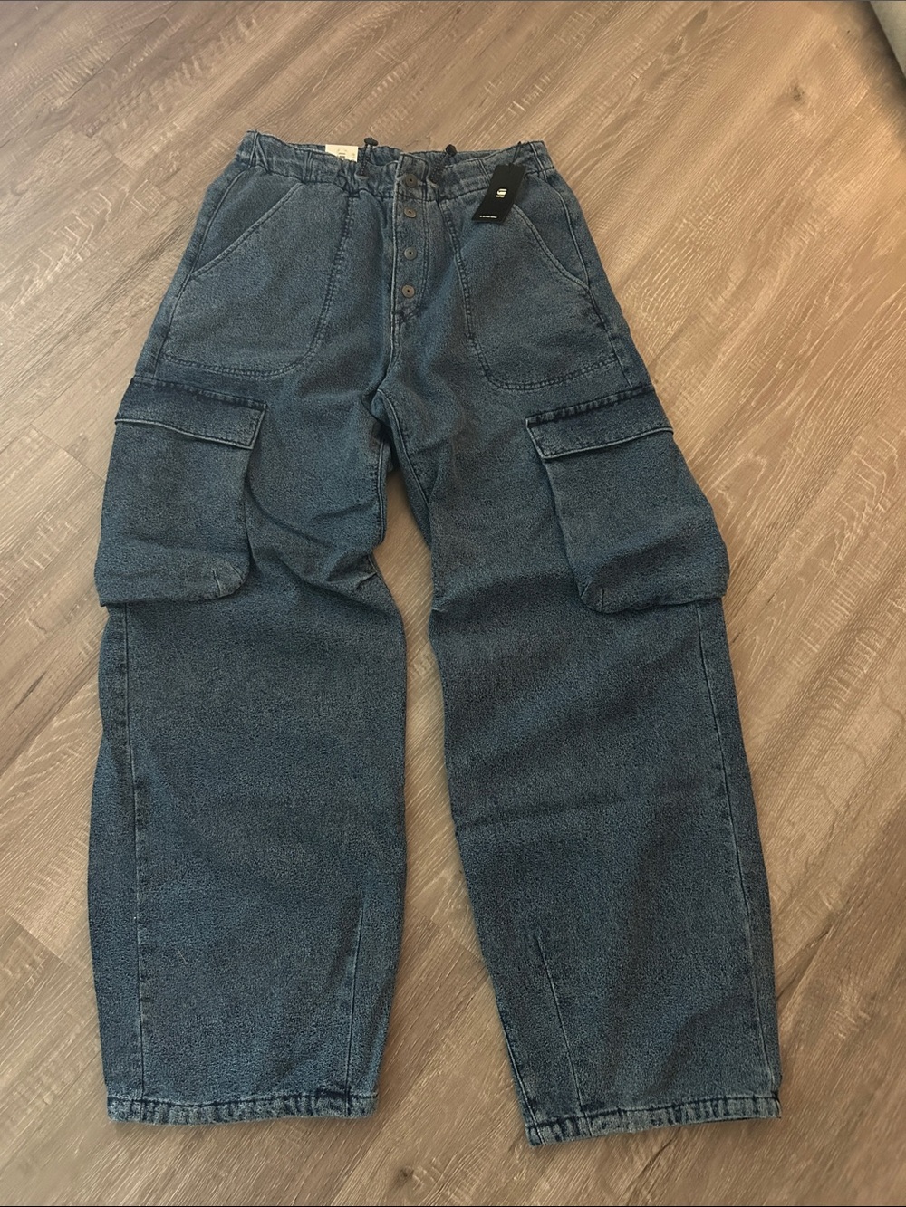 Women’s Cacoon Dark Blue Cargo Jeans